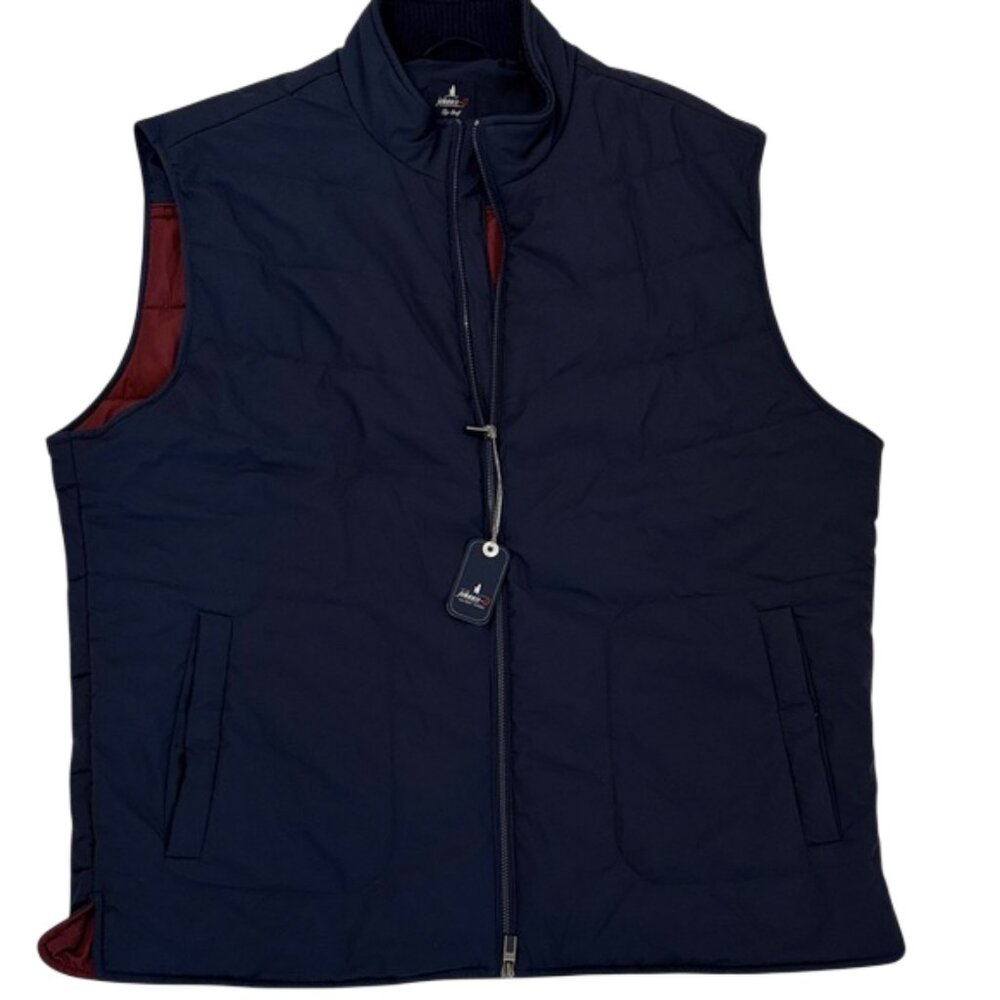 johnnie-O Fairhaven Quilted Vest Navy Men’s XL Golf Lightweight